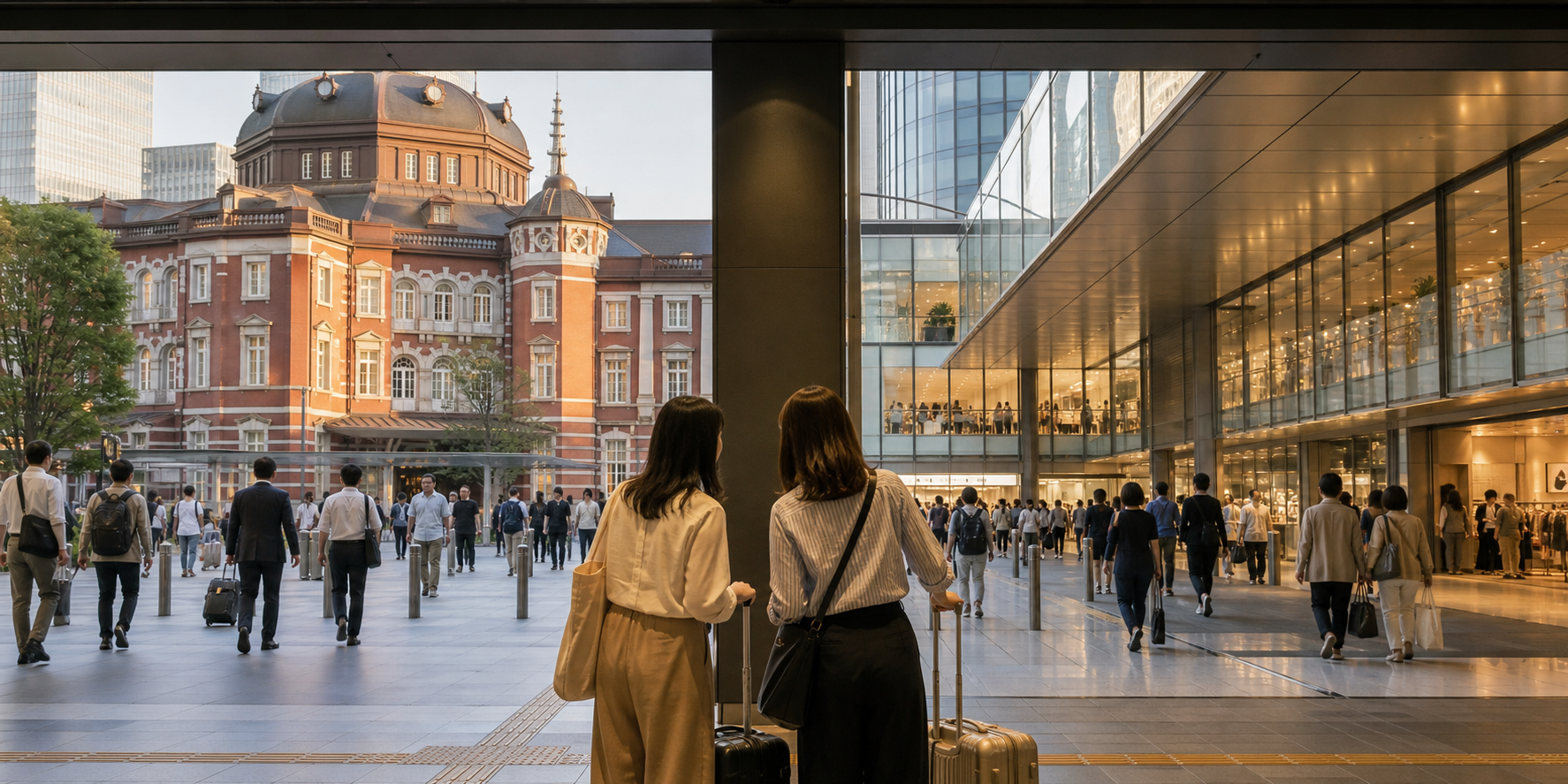 東京駅・丸の内・八重洲の歩き方2026|初めてでも迷わない半日モデルコースの街歩きイメージ